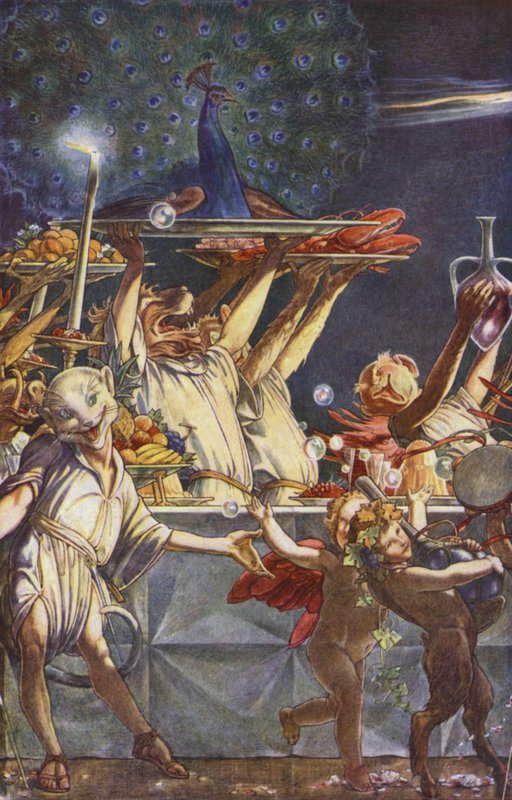 Burza Williama Szekspira, Akt III, Scena 3 (litografia kolorowa) autorstwa Paul Vincent Woodroffe