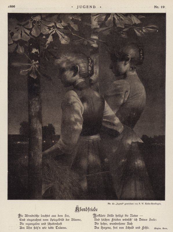 Pokój wieczorny (lito) autorstwa Paul Wilhelm Keller Reutlingen