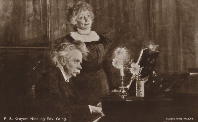 Edvard i Nina Grieg przy fortepianie autorstwa Peder Severin Krøyer
