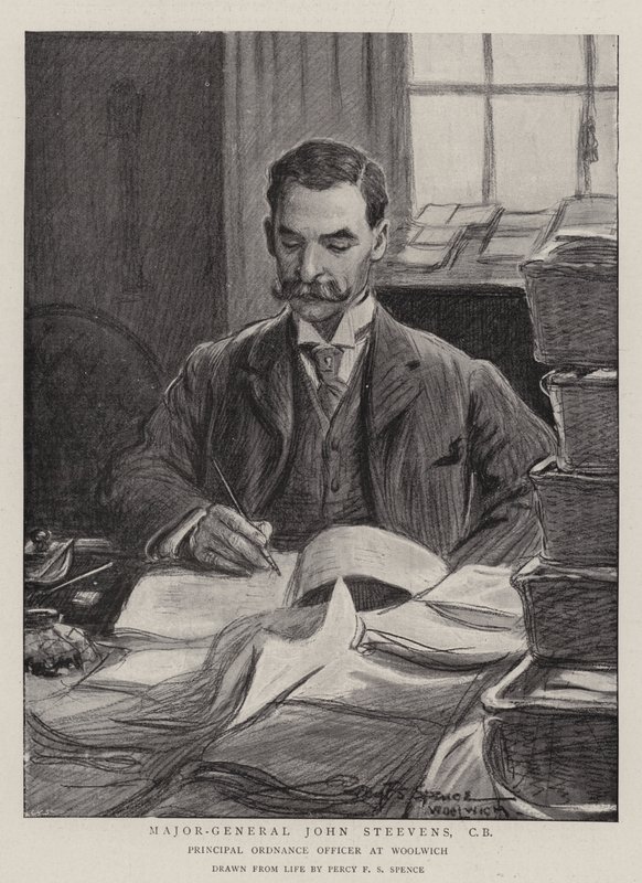 Generał dywizji John Steevens, CB autorstwa Percy F.S. Spence