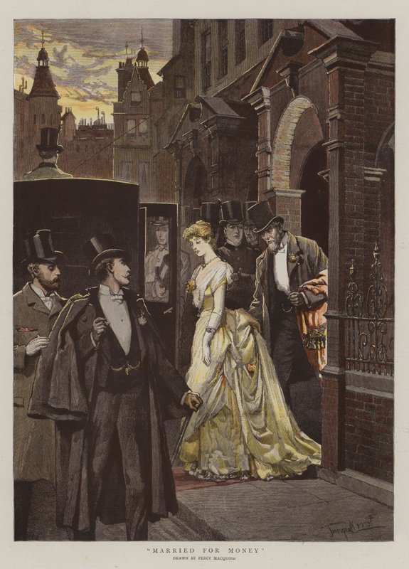 Żonaty dla pieniędzy (chromolitho) autorstwa Percy Macquoid