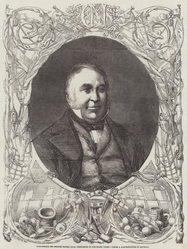 Wiceadmirał Sir Charles Napier, KCB, dowódca Floty Bałtyckiej autorstwa Percy Macquoid