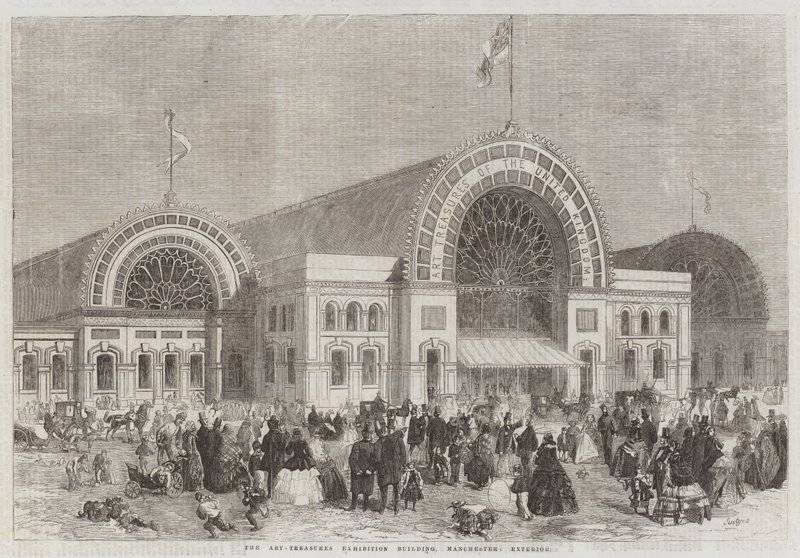 Budynek wystawowy Art-Treasures, Manchester, Zewnątrz autorstwa Percy William Justyne