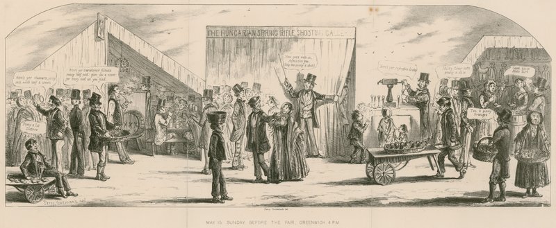 Bartholomew Fair, Londyn: niedziela przed targami, Greenwich autorstwa Percy Cruikshank
