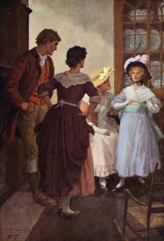 Ilustracja do Wichrowych Wzgórz Emily Bronte (kolor lito) autorstwa Percy Tarrant
