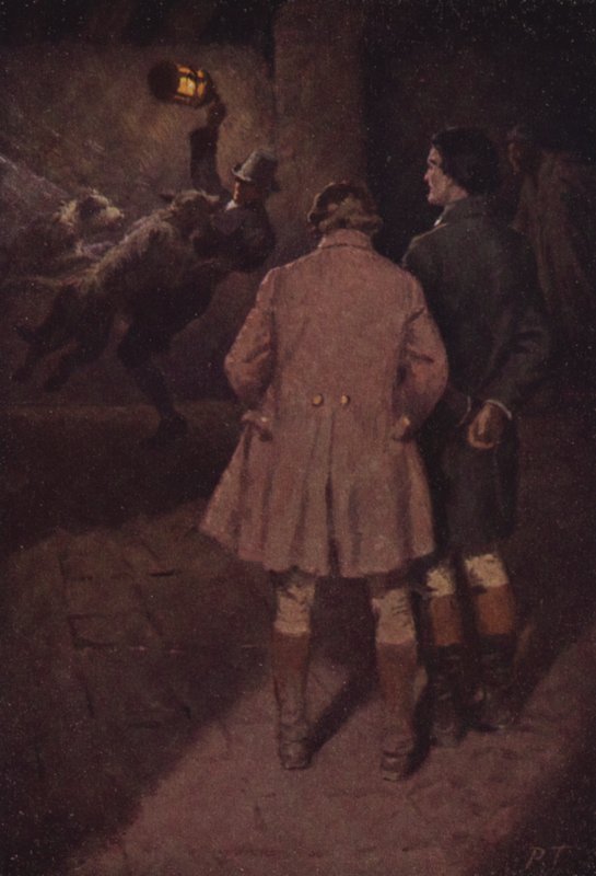 Ilustracja do Wichrowych Wzgórz Emily Bronte (kolor lito) autorstwa Percy Tarrant