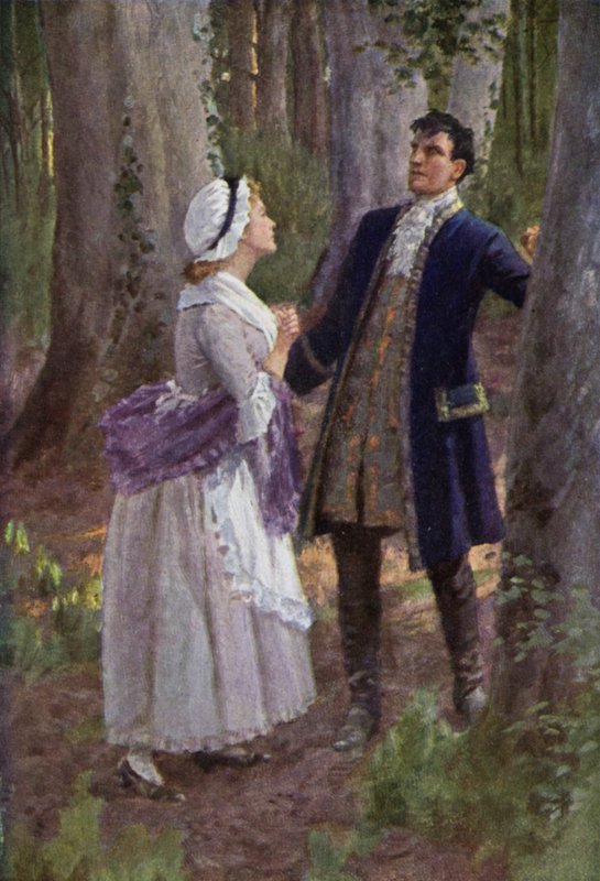 Ilustracja do Wichrowych Wzgórz Emily Bronte (kolor lito) autorstwa Percy Tarrant
