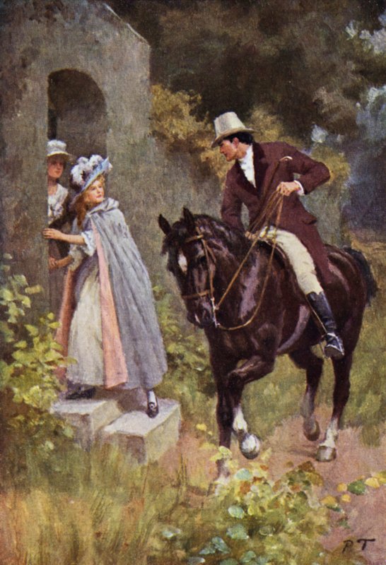 Ilustracja do Wichrowych Wzgórz Emily Bronte (kolor lito) autorstwa Percy Tarrant
