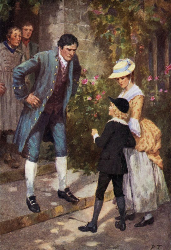 Ilustracja do Wichrowych Wzgórz Emily Bronte (kolor lito) autorstwa Percy Tarrant