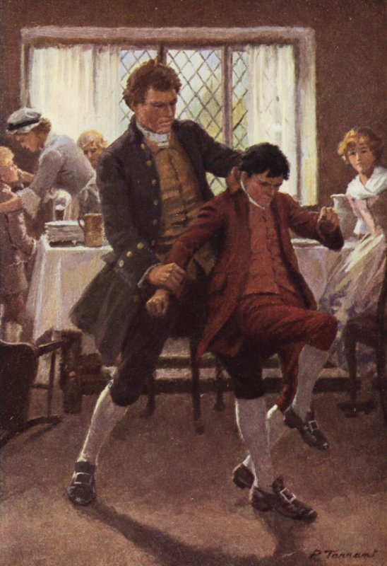 Ilustracja do Wichrowych Wzgórz Emily Bronte (kolor lito) autorstwa Percy Tarrant