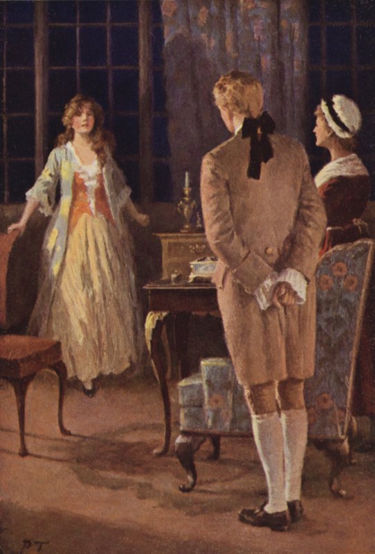 Ilustracja do Wichrowych Wzgórz Emily Bronte (kolor lito) autorstwa Percy Tarrant