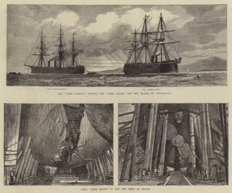 HMS Lord Clyde autorstwa Percy William Justyne