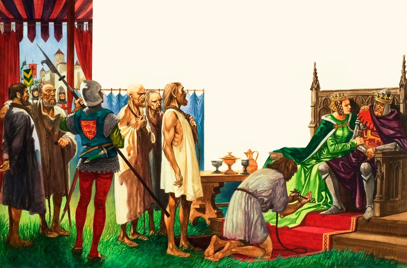 Król Edward III i mieszczanie Calais autorstwa Peter Jackson