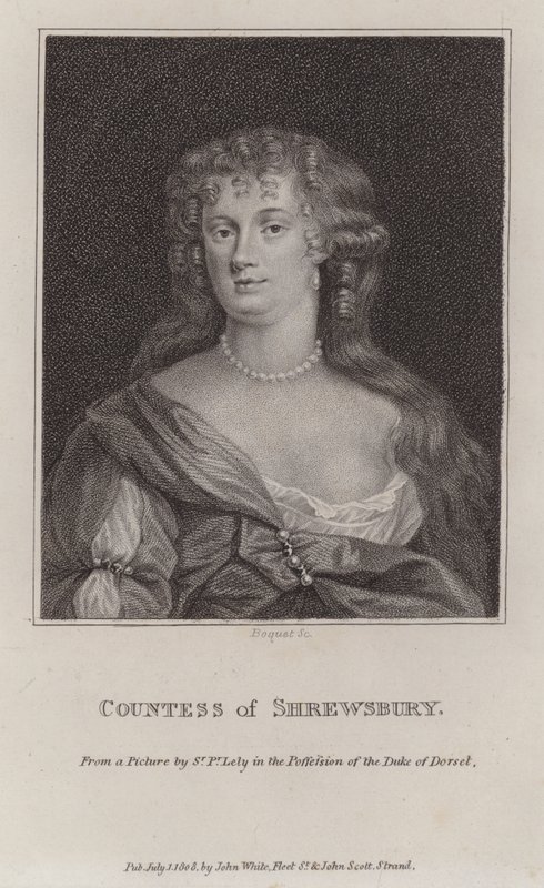 Anna Maria Talbot, hrabina Shrewsbury (grafika) autorstwa Peter (after) Lely