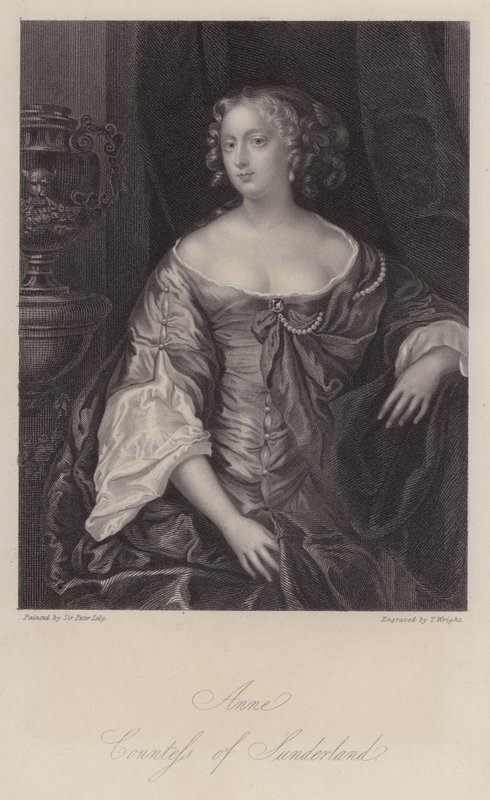 Anne Spencer, 3. hrabina Sunderland (grawerowanie) autorstwa Peter (after) Lely