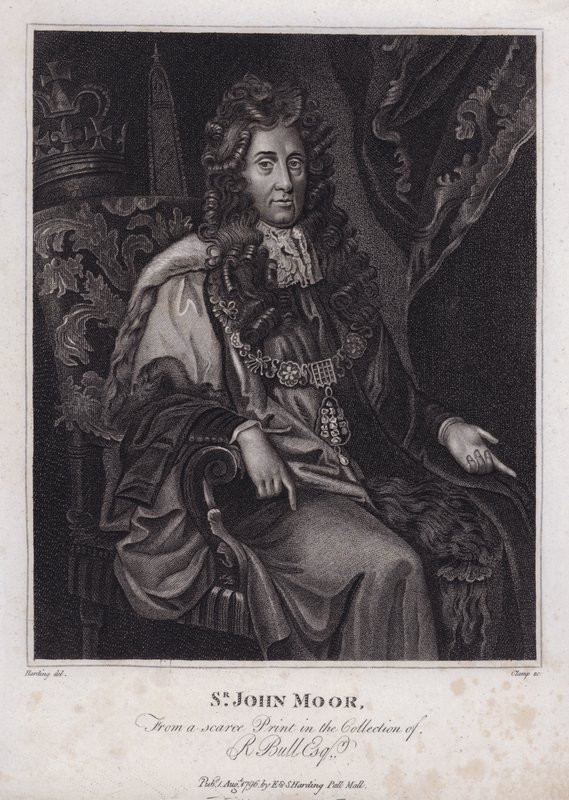 Sir John Moore, angielski polityk, poseł i burmistrz Londynu (grafika) autorstwa Peter (after) Lely