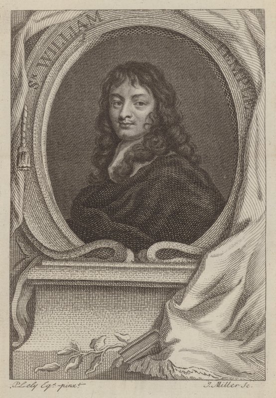 Sir William Temple, angielski dyplomata i pisarz (grafika) autorstwa Peter (after) Lely