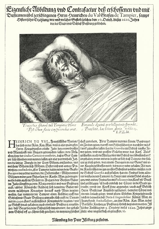 Ciało Henri du Val, hrabiego de Dampierre autorstwa Peter Isselburg
