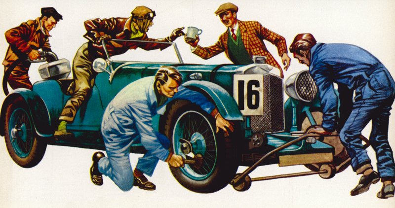 Samochód wyścigowy Aston Martin, rocznik 1932, który wygrał wiele wyścigów autorstwa Peter Jackson