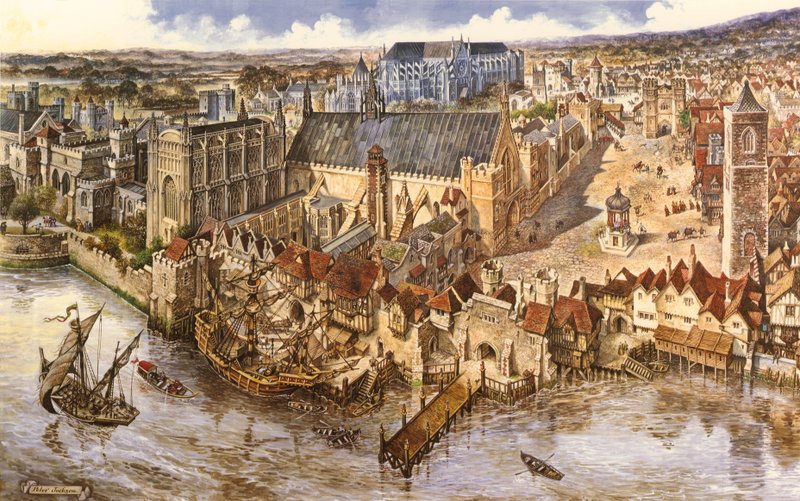 Widok z lotu ptaka na Westminster autorstwa Peter Jackson