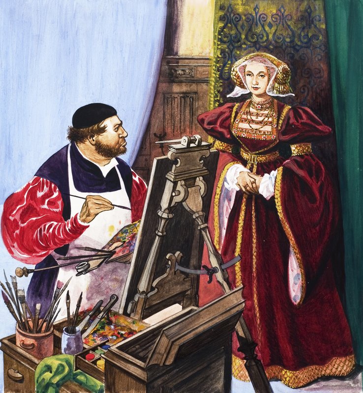 Holbein maluje portret Anny z Cleves autorstwa Peter Jackson