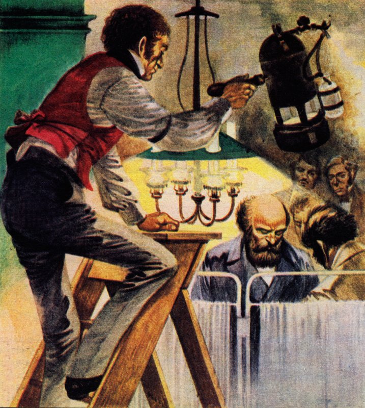 Joseph Lister nalegał na spraye karbolowe na sali operacyjnej (kolor lito) autorstwa Peter Jackson