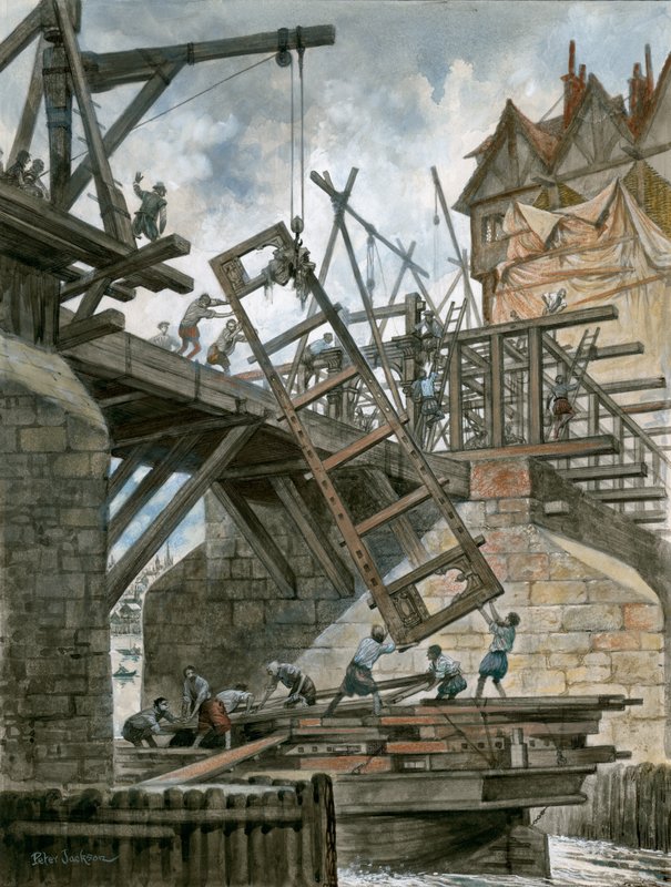 Nonesuch House wzniesiony na starym London Bridge autorstwa Peter Jackson