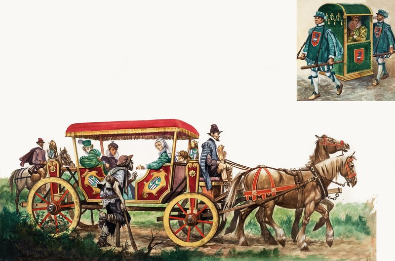 Transport publiczny: koń, bryczka i lekka lekka autorstwa Peter Jackson