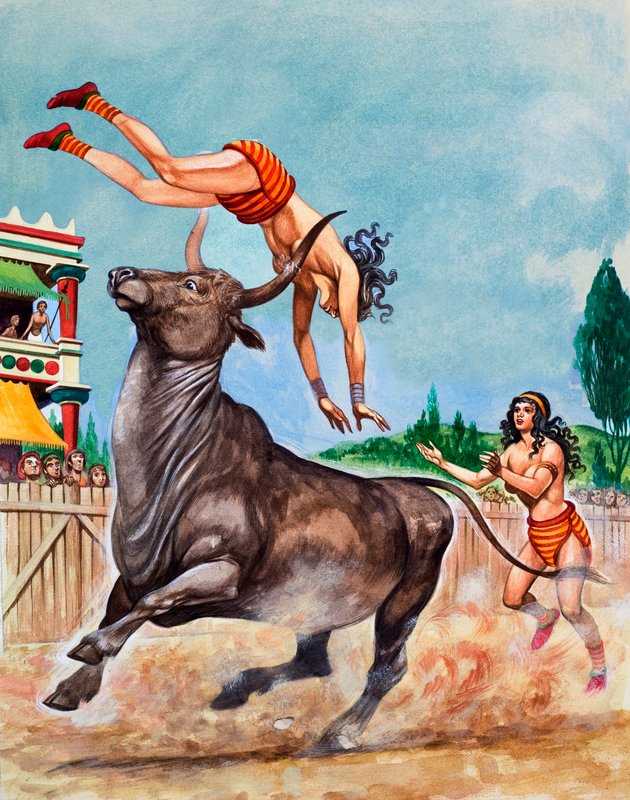Bull-ring króla Minosa. Skoczkowie minojscy autorstwa Peter Jackson