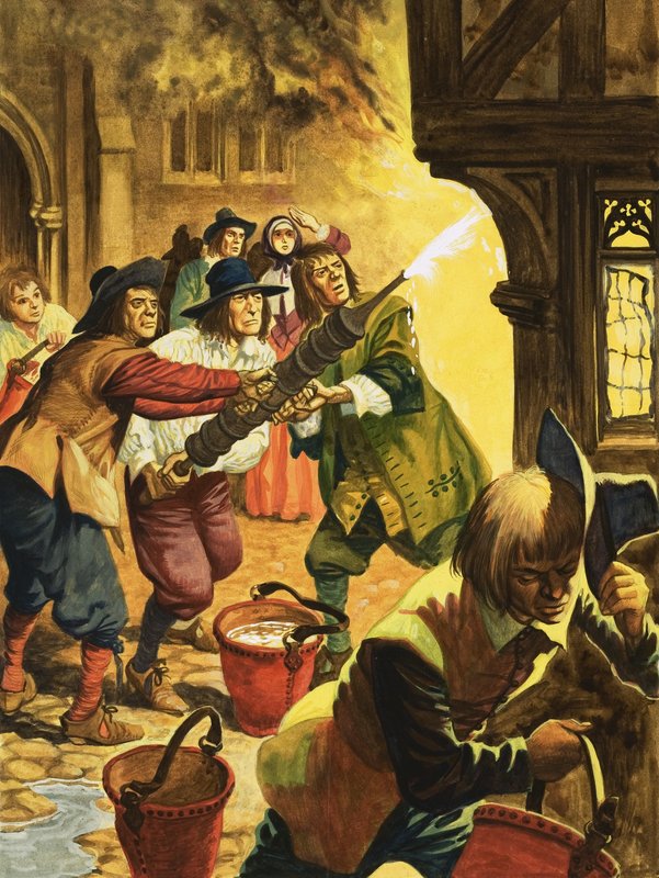 Wielki pożar Londynu w 1666 r autorstwa Peter Jackson