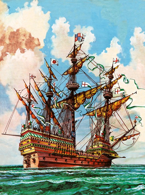 Wielki Harry, okręt flagowy floty króla Henryka VIII autorstwa Peter Jackson