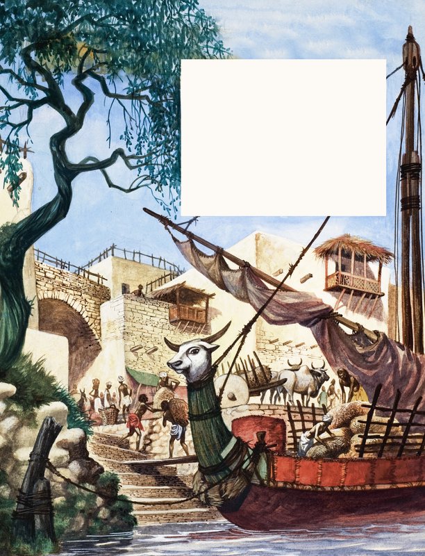 Rozładunek łodzi handlowej autorstwa Peter Jackson