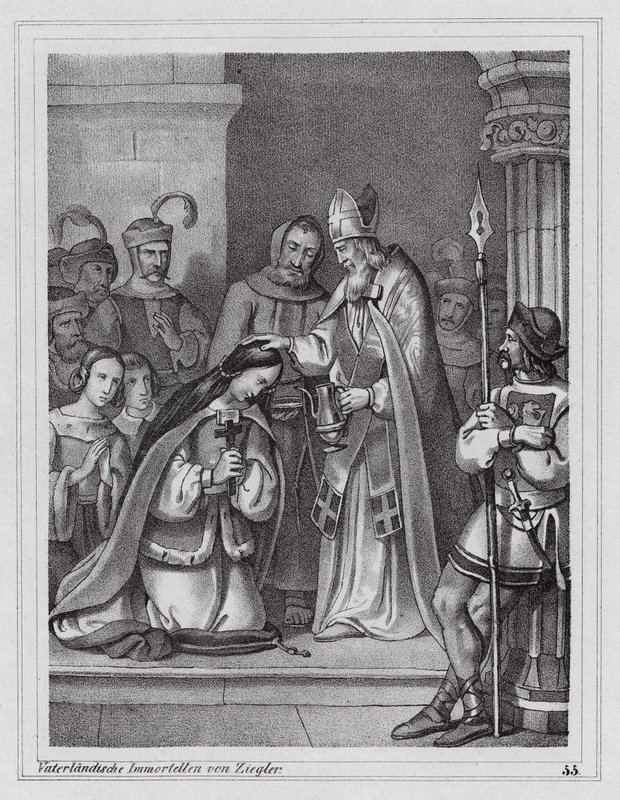 Cyryl i Metody, bizantyjscy misjonarze chrześcijańscy, IX wiek (rycina) autorstwa Peter Johann Nepomuk Geiger