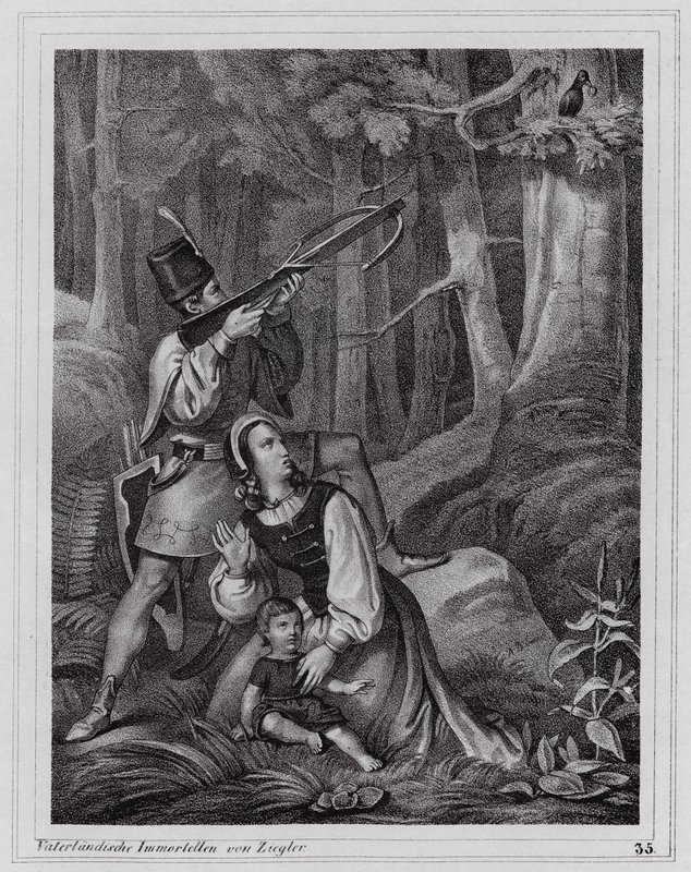 Maciej Korwin, Król Kruków (rycina) autorstwa Peter Johann Nepomuk Geiger