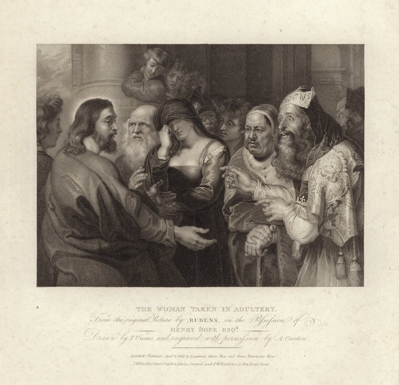 Kobieta przyłapana na cudzołóstwie autorstwa Peter Paul Rubens
