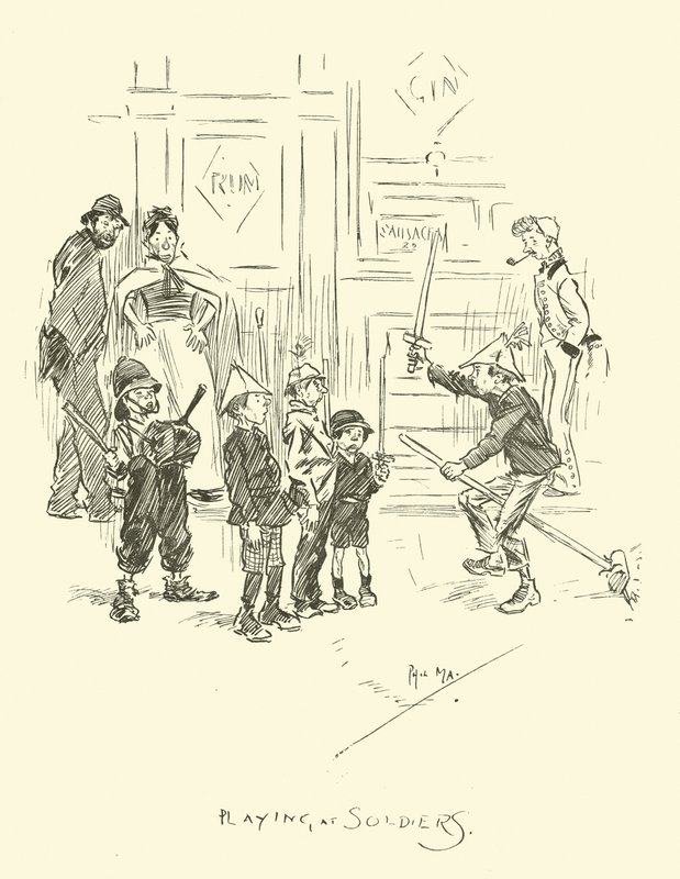 Ilustracja do Phila Maysa Gutter-Snipes autorstwa Phil May