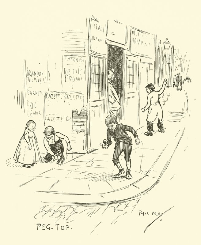 Ilustracja do Phila Maysa Gutter-Snipes autorstwa Phil May