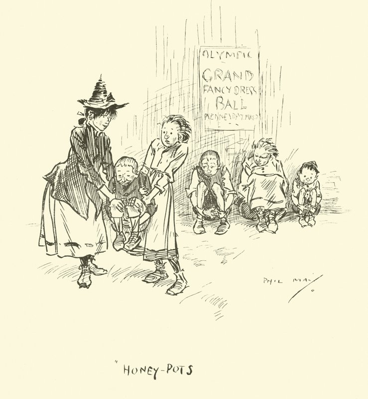 Ilustracja do Phila Maysa Gutter-Snipes autorstwa Phil May