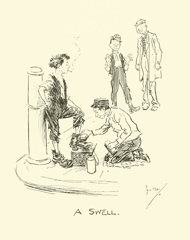 Ilustracja do Phila Maysa Gutter-Snipes autorstwa Phil May