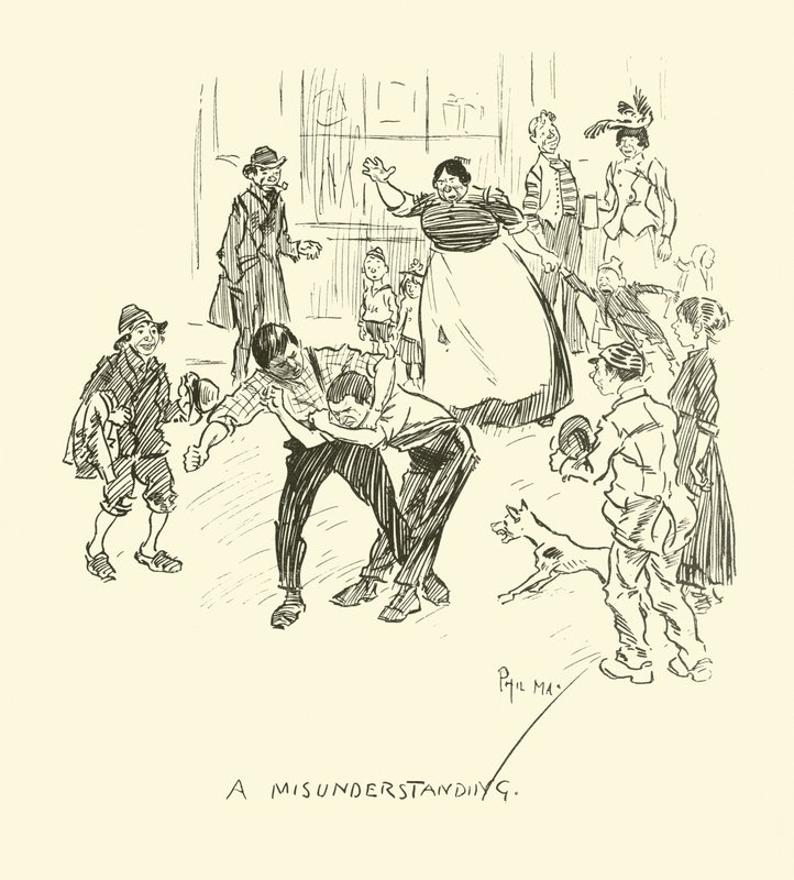 Ilustracja do Phila Maysa Gutter-Snipes autorstwa Phil May