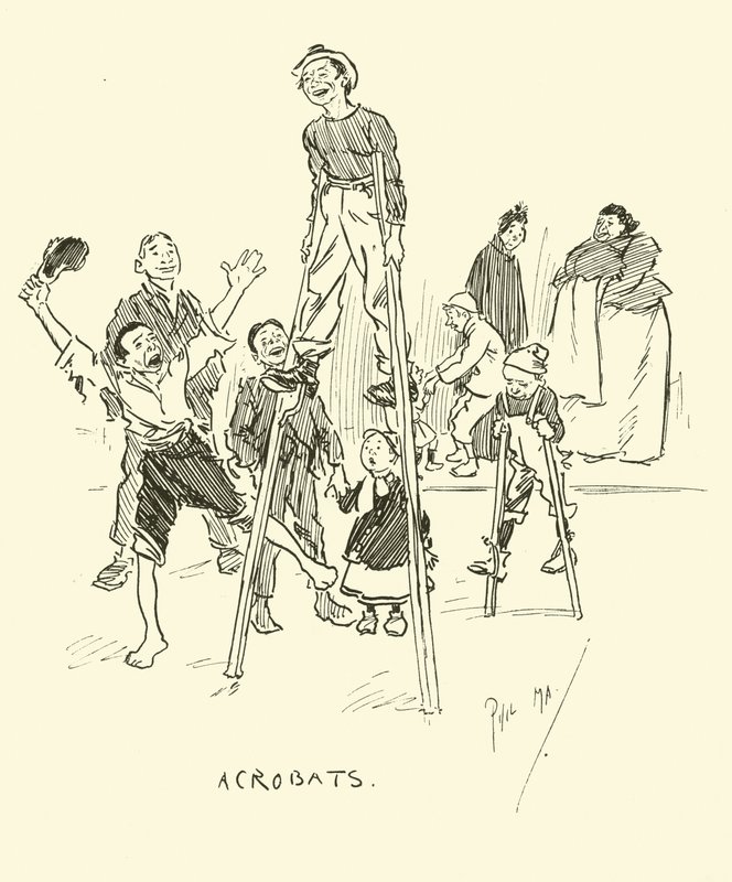 Ilustracja do Phila Maysa Gutter-Snipes autorstwa Phil May