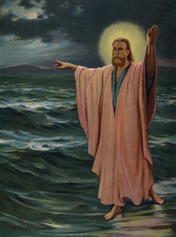 Jezus chodzi po morzu autorstwa Philip Richard Morris
