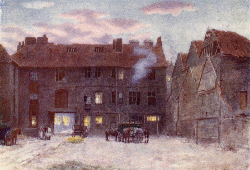Back of White Hart Inn, Southwark, 1884 autorstwa Philip Norman