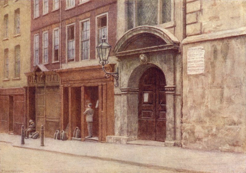 Wejście do kościoła św. Jerzego, Botolph Lane, 1904 autorstwa Philip Norman