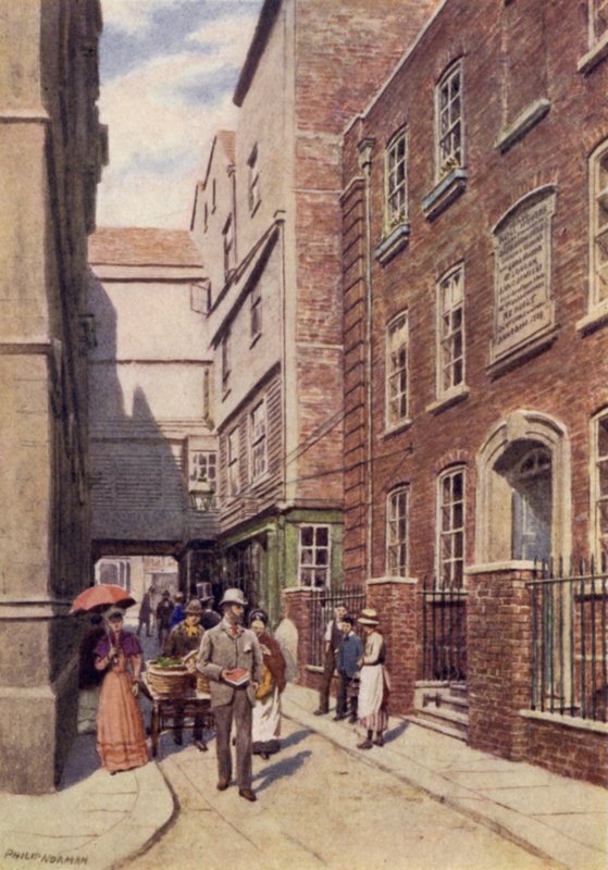 Wejście do Bishopsgate z Wielkiej St Helens, 1890 autorstwa Philip Norman