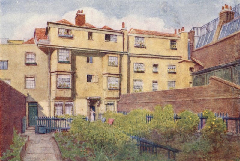 Nr 13, 14 i 15 Nevills Court, Fetter Lane, 1901 autorstwa Philip Norman
