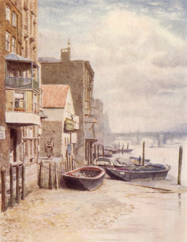 Stare budynki z molo St Pauls, 1894 autorstwa Philip Norman