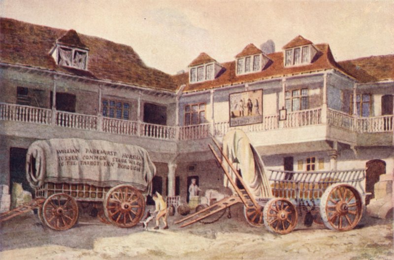 Tabard Inn, Southwark, 1810 autorstwa Philip Norman