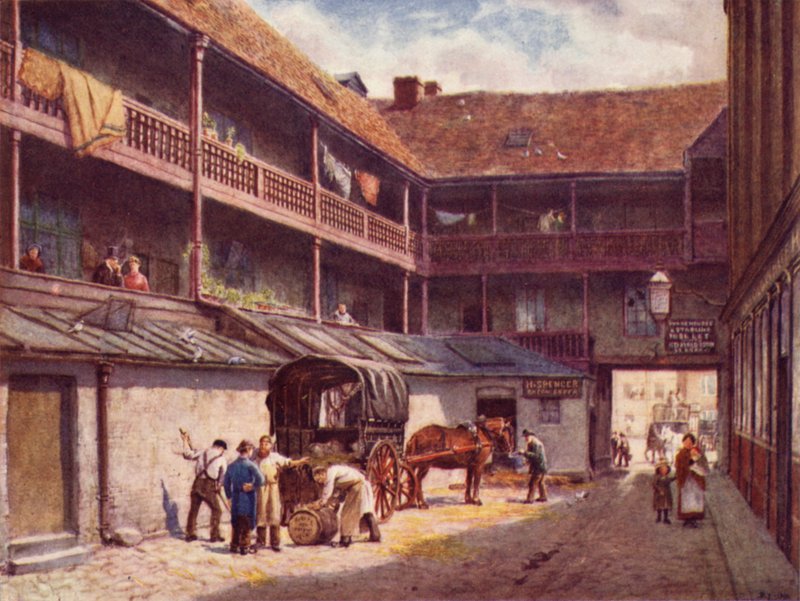 White Hart Inn, Southwark, 1884 autorstwa Philip Norman