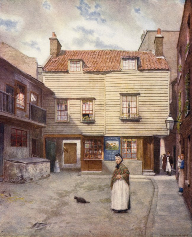 White Hart Yard, Brooke Street, Holborn, 1903 autorstwa Philip Norman